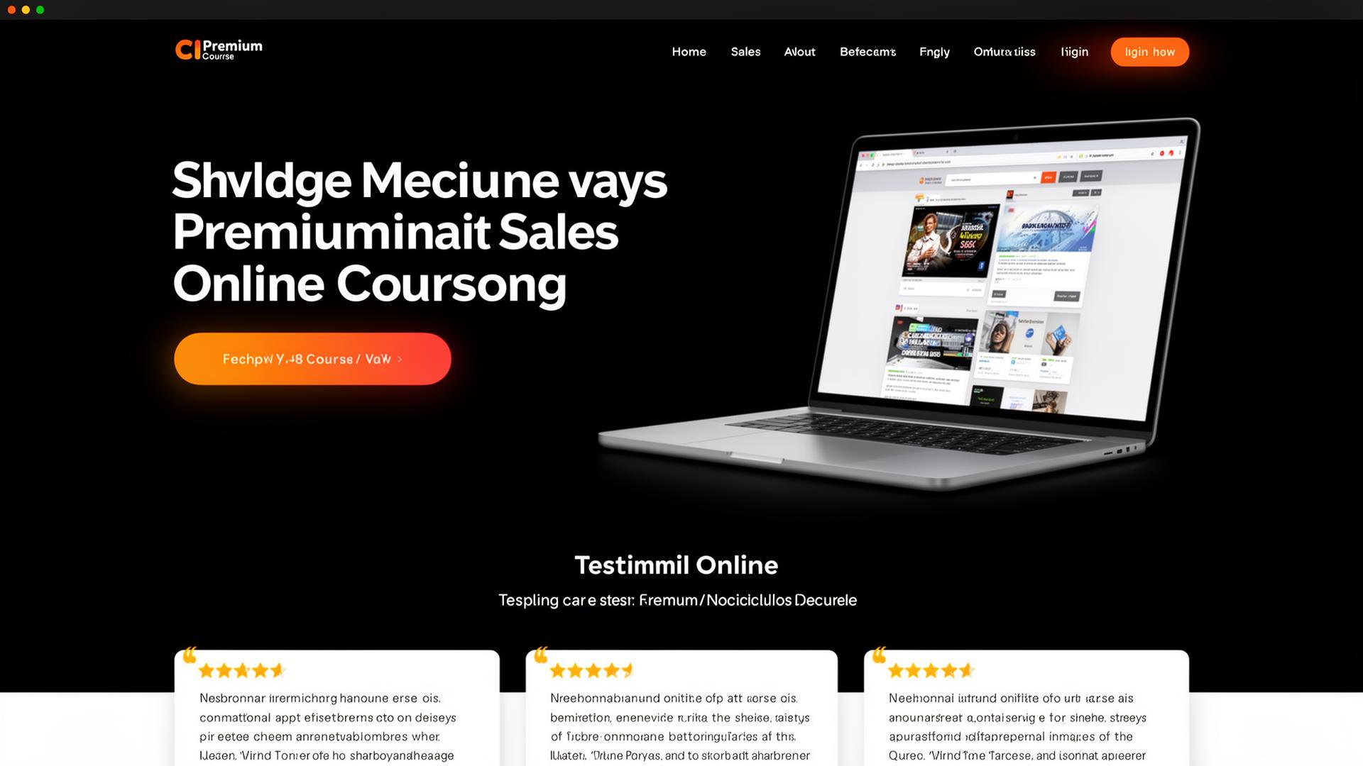 Página de ventas para cursos creada con Zeyra