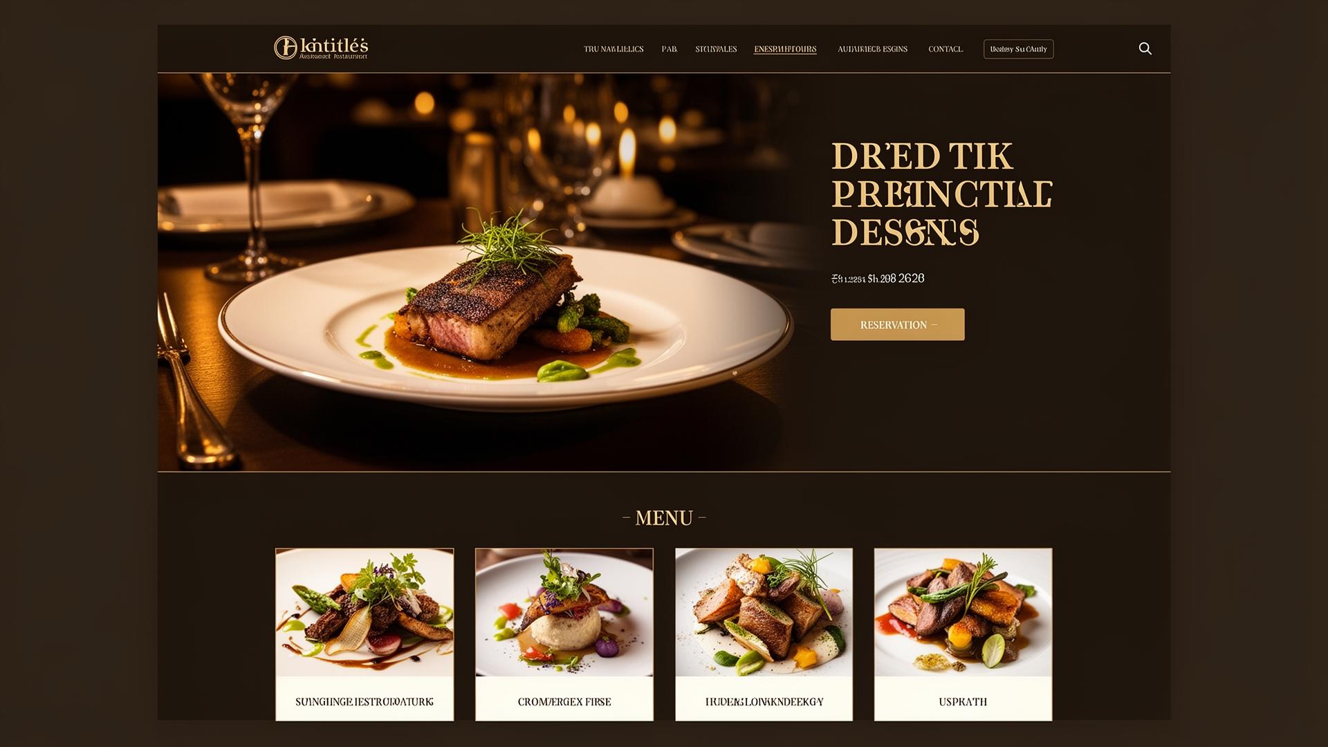 Sitio web para restaurante creado con Zeyra